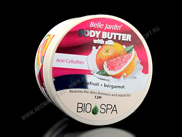 B.J.Body Care Butter wiht silk Bio Крем Грейпфрут+бергамот д/тела 300мл банка антицел.