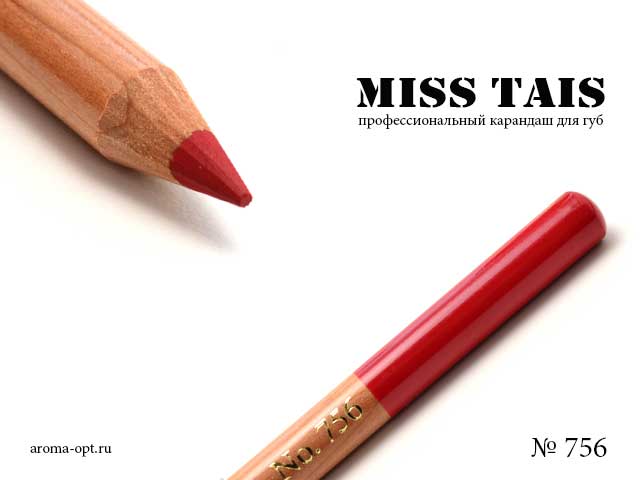 756 карандаш Miss Tais для губ (красный)