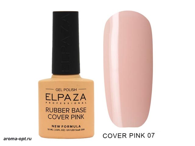 Базовое покрытие ELPAZA RUBBER BASE №07 Cover pink 10 мл.