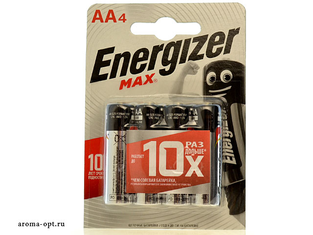 Батарейка Energizer Max LR6 BL4 пальчик
